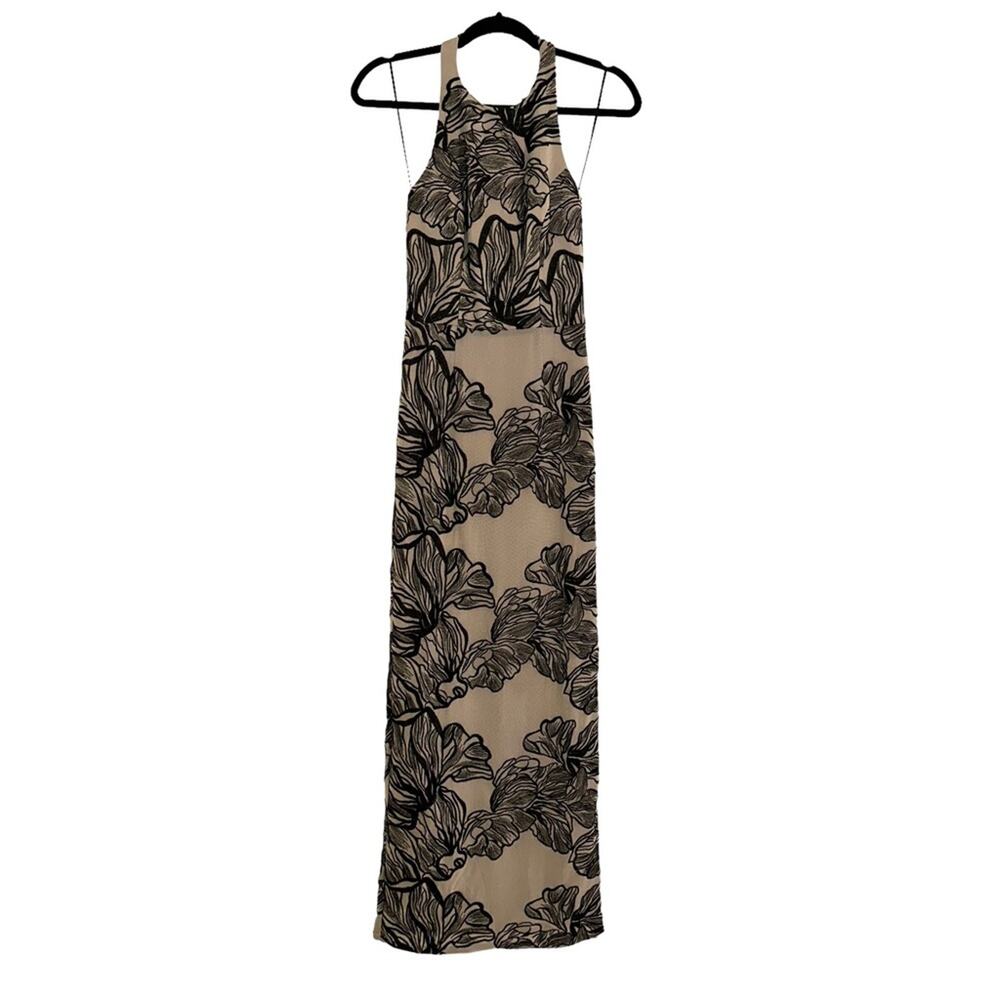 NWOT Dress The Population Halter Embroidered Midi Dress XS
